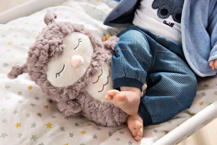 Steiff Kuscheltier Ollie Eule, Süßes Stofftier, Jungen, Mädchen & Babys ab 0 Monaten, Friends, Plüschtier 23 cm, Beige – Bild 2